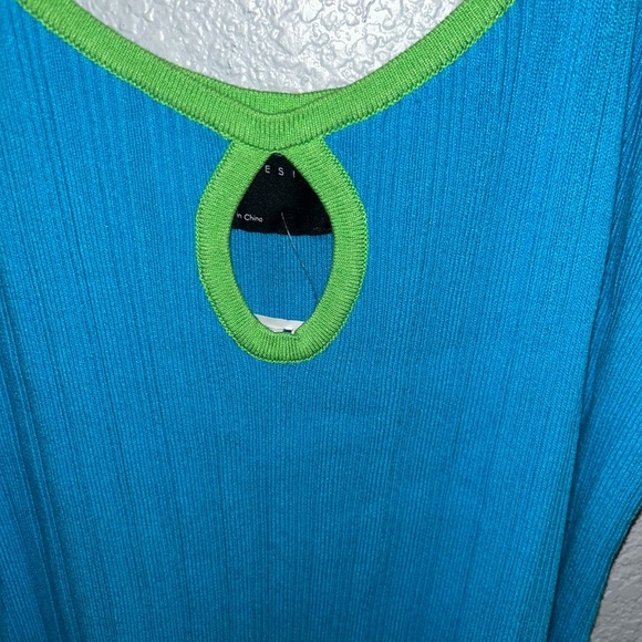 ASOS Blue Dress with Green Trim - Picture 3 of 5